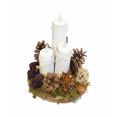 Composition de bougies de l'avent